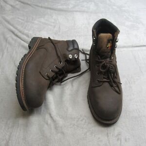 Thorogood Mens Work Boot 11W Wide Brown Leather Slip Steel Toe Safety V Series 6